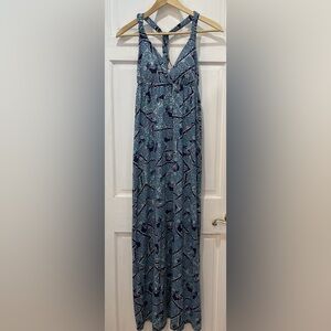 Pink Republic Long Sleeveless Maxi Navy, Pink White Dress Size Small